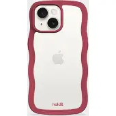 Holdit Phone Case Wavy Red Velvet/Transparent iPhone 13