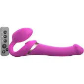 Strap-On-Me - strap-on vibraattori ilmapulssi - pinkki - M