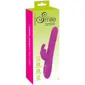 Sweet Smile SMILE Rabbit - klitoriskiihotin-varustettu työntävä pyörivä vibraattori - pinkki