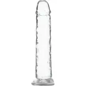 Addiction Crystal - imukupillinen dildo (läpinäkyvä) - 18 cm