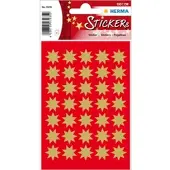 Herma 3935, Paperi, Kulta, Tähtikuvio, Kiinteä, Joulu, 105 kpl