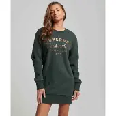 Superdry Luxe Metallic Logo Pitkähihainen Lyhyt Mekko
