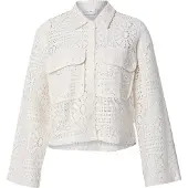Vila Merinda Crochet Pitkähihainen Kauluspaita