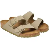 Birkenstock for man. 1027704 Leather Arizona Sandals (Regular Fit) khaki green (41), Flat, None, Casual