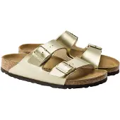 Birkenstock for woman. 1016110 Golden Leather Arizona Birko Flor Sandals (Regular Fit) (37), Flat, None, Casual