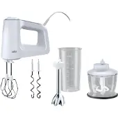 Braun MultiMix 3 HM 3137 WH, Käsisekoitin, Valkoinen, Sekoitus, 1,25 m, 0,5 L, Ruostumaton teräs