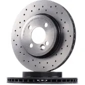 Brembo Jarrulevy 09A7611X edessä, rei'itetty, tuuletettu, rei'itetty, 1 Kappale