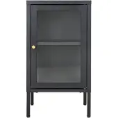 House Nordic Pieni buffet 1 ovi 38x35x70 cm lasista ja mustasta metallista