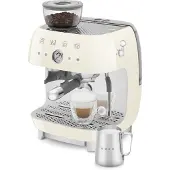 Smeg 50's Style espressokone kahvimyllyllä Kermanvalkoinen