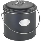 Wenko kompostiastia, 3 vaihdettavaa hajun neutraloivaa suodatinta, 6 l, Nero,