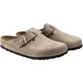 Birkenstock for woman. 1018147 Brown Leather Boston Clogs (Regular Fit) (36), Flat, None, Casual