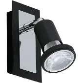 Eglo LED-seinäspotti Eglo Sarria 60x120mm musta kromi 94963