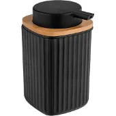 Wenko Musta saippua-annostelija raidoilla, 250 ml