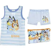 Bluey Pyjama & Toilettilaukku Setti, Vaaleansininen, 92-98
