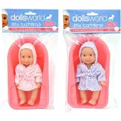 DOLLSWORLD Nukke Pieni kylpyhetki, 17 cm