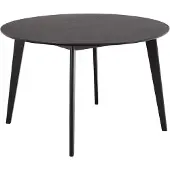 Ebuy24 Roxby pyöreä ruokapöytä, mattamusta, 120 cm
