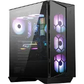 MSI MPG GUNGNIR 110R, Midi Tower, PC, Musta, ATX, mikro ATX, Mini-ITX, Metalli, Muovi, SPCC, Karkaistu lasi, Pelaaminen