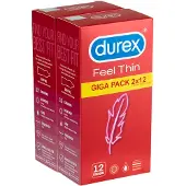 Durex Feel Thin - ohut kondomi - luonnollinen tunne - 2x12 kpl pakkaus