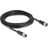 DeLOCK 80846, 5 m, Cat5e, S/FTP (S-STP), M12, M12, Musta