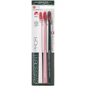 Swissdent Profi Colours Toothbrush Trio (Light Pink/Pink/Green)