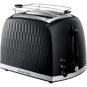 Russell Hobbs Honeycomb 2S Toaster Black - Black - 2 S