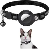 Lippa AirTag Collar for Cats and Dogs 22-32 cm Black