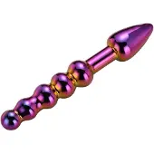 Dream Toys - Lasinen anaalidildo, kaksipäinen, kestävä, hygieeninen, borosilikaattilasi, hehkuva lila