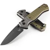 Benchmade P.S.K. 593BK CPM MagnaCut, Gray/Green G10, outdoor pocket knife