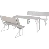 Roba Children's Party Set With Backrest - Grey - 109X40X60CM
