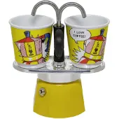 Bialetti 0001405, Mokkapannu, Keltainen, 2 kuppia, 1 kpl