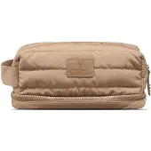 Vittiorio Men's toiletry bag in soft lightweight nylon - Coffee