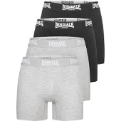 Lonsdale Bokserishortsit meleerattu harmaa / musta / valkoinen