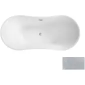 Besco Kylpyamme Amber Glam Silver, 170 x 80 cm, kromisifonilla
