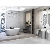 Besco Kylpyamme Navia Glam Silver, 150 x 80 cm, mustat yksityiskohdat