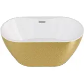 Besco Kylpyamme Navia Glam Gold, 150 x 80 cm, kromisifonilla