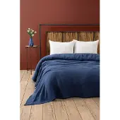 Dc Home päiväpeite Muslin Navy Blue, 220 x 250 cm