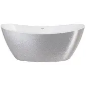 Besco Kylpyamme Ayla Glam Silver, 170 x 80 cm, kultaiset yksityiskohdat