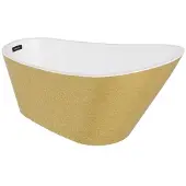 Besco Kylpyamme Melody Glam Gold, 170 x 80 cm, grafiitinväriset yksityiskohdat