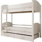 ADRK Furniture Kerrossänky Jori, 200x90 cm, valkoinen