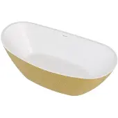 Besco Kylpyamme Ayla Glam Gold, 170 x 80 cm, valkoiset yksityiskohdat
