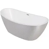 Besco Kylpyamme Ayla Glam Silver, 170 x 80 cm, grafiitinväriset yksityiskohdat