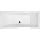 Besco Kylpyamme Vera, 170 x 75 cm, mustalla klik-klakilla