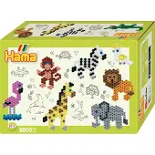 Hama Midi Lahjapaketti - 2000 kpl - Small World Zoo - - OneSize - Askarteluhelmet