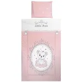Lorelli lasten vuodevaatesetti Little Bear Pink, 140x95, 3-osainen
