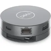 Dell DA305, Langallinen, USB 3.2 Gen 2 (3.1 Gen 2) Type-C, 10,100,1000 Mbit/s, Hopea, 3840 x 2160 pikseliä,
