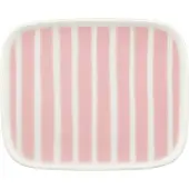Marimekko Piccolo lautanen 15 x 12 cm, valkoinen/vaaleanpunainen