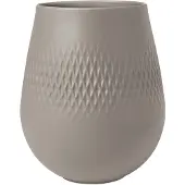 Villeroy & Boch Manufacture Rock Carré -maljakko, ruskeanharmaa, pieni