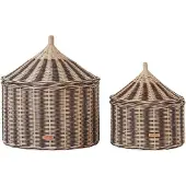 OYOY Säilytyskorit - 2 kpl - 50/36 cm - Sirkus - Muskottipähkinä - - OneSize - Korit