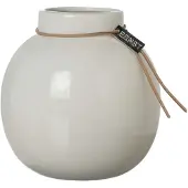 ERNST lasitettu maljakko valkoinen Ø14 cm