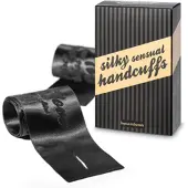 Bijoux indiscrets Silky Sensual Handcuffs Sidontanauhat - Black